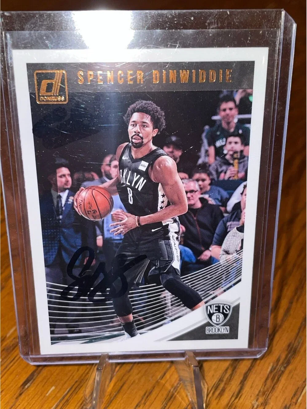 Spencer Dinwiddie Autograph Card On Card COA